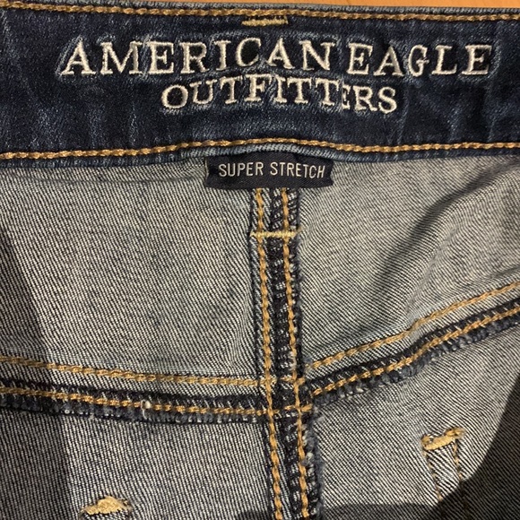 EUC Women’s American Eagle Super High Rise Blue Jeggings - size 8 Regular - Picture 8 of 16